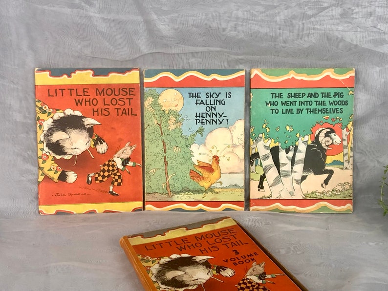 Vintage Children's Book Set Little Mouse Who Lost His Etsy