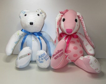 Any 2 Memory Pets!! Handmade Custom Memory Bear - Wonderful Memory Softie Keepsake