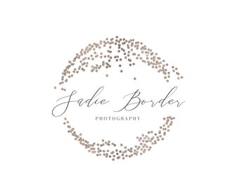 Glitter cirkel Logo - Premade fotografie Logo en watermerk Design - fotografie of Boutique Logo - Business Branding