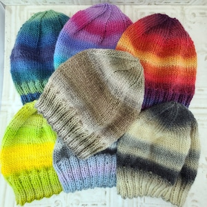 Ready to Ship, Wool Knit Hat, Handmade Classic Beanie, Unisex Hat,  Knit Cap, Gifts for Him, Gifts for her, Winter Hat, Hand knit