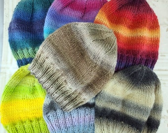 Ready to Ship, Wool Knit Hat, Handmade Classic Beanie, Unisex Hat,  Knit Cap, Gifts for Him, Gifts for her, Winter Hat, Hand knit