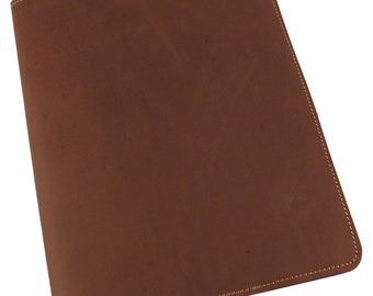 Rustic Leather Composition Notebook Cover: Refillable, 9.75x7.5"
