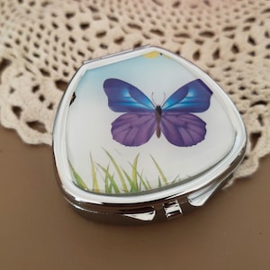 Butterfly Pill Box, Cute Pill Case, Pill Box for Purse, Pill Box Organizer, Pill Holder, Travel Pill Case, Mint Case, Vitamin Case, Gift Her