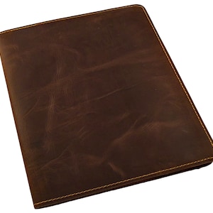 Rustic Leather Composition Notebook Cover: Refillable Writing Journal