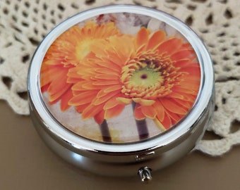 Flower Pill Box, Stylish Travel Pill Case