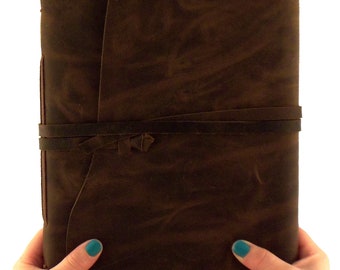 Large Leather Journal: Rustic Handmade Sketchbook, 380 Pages
