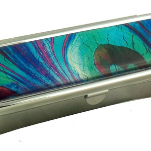 Lipstick Case with Mirror, Lipstick Case for Purse, Makeup Case, Pretty Lipstick Case, Organizer, Lip Stick Holder, Cosmetic Case, Metal