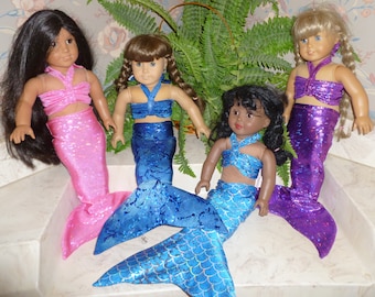 Doll Mermaid Costume for 18" Doll