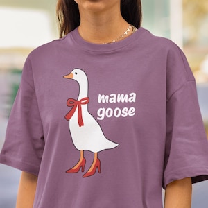 Mama goose, goose shirt, mama goose shirt, comfort colors tee, one silly goose, silly goose mama, goose birthday shirt, matching shirts