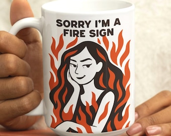 Fire Sign Zodiac Mug, Aries, Leo, Sagittarius, Astrology Gift, coffee lover