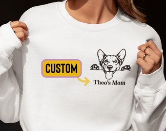Custom Boston Terrier Sweatshirt, Dog Mom Gift