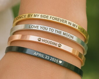 Personalized Godmother Bracelet | Engraved Stainless Steel Bangle
