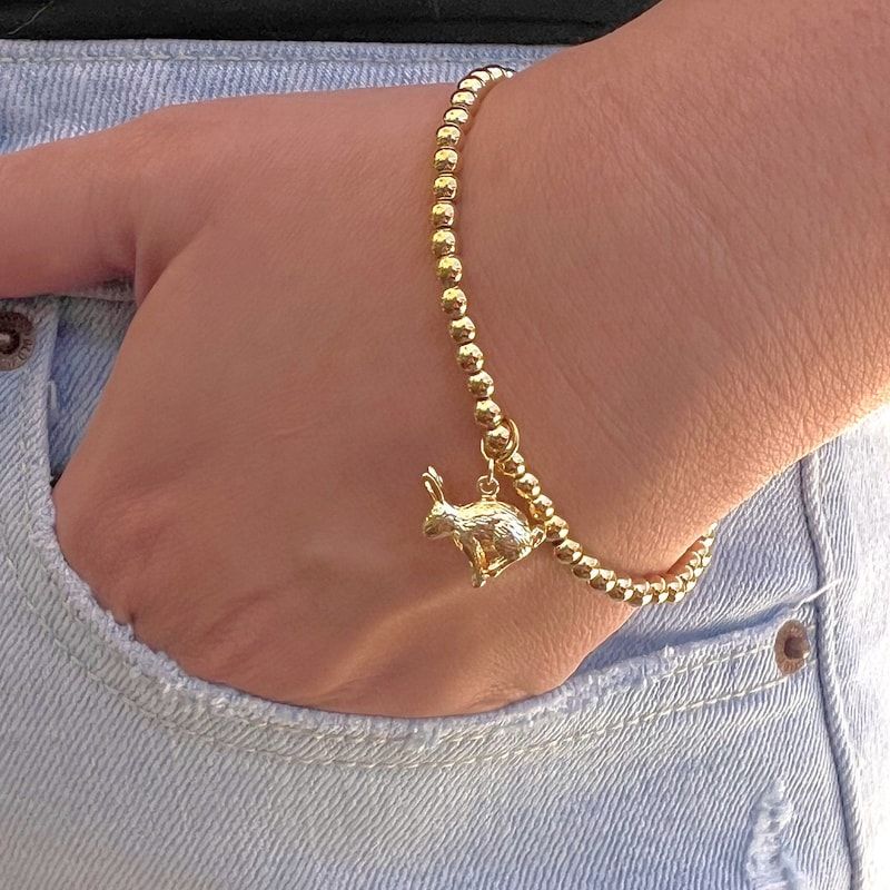 Crystal Bunny Stretch Bracelet