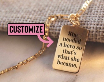 Personalisierte Gold Filled Halskette mit Gravur