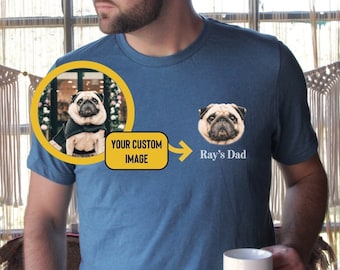 Custom Dog Dad Shirt, Personalized Pet Photo Gift