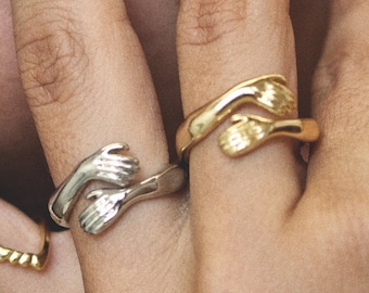 Hug Ring, Mothers Day Gift, Best Friend Rings, Best Friend Ring