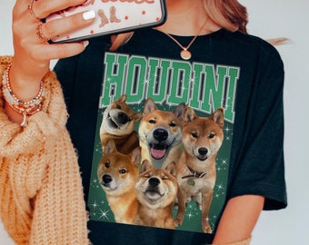 Personalized Vintage Pet Portrait Shirt, Custom Dog Lover Gift