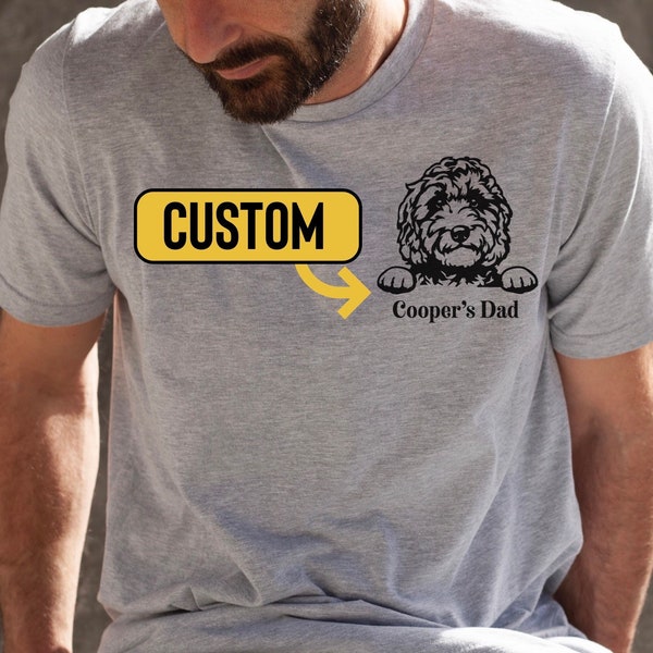 Camiseta personalizada para papás perrunos, camiseta personalizada con la raza de su perro, regalo para él