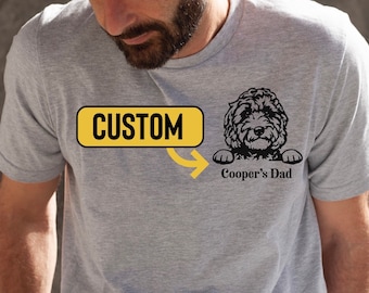 Custom Dog Shirt, Dog Shirts for Men, Custom pet shirt, Dog Dad Shirt, Gift for Him, Dog Dad tshirt, Golden Doodle, Dog Shirt, Dog Dad Gift,