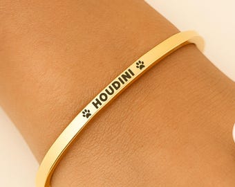 Braccialetto per la perdita del cane, braccialetto commemorativo per la perdita del gatto, regalo per la perdita del cane, braccialetto personalizzato, braccialetto commemorativo, braccialetto per gatti, regalo di condoglianze per animali domestici, gioielli per cani