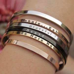 Engraved Bracelets, Customizable Bracelet, Graduation Gift, Gift For Sister, Personalized Cuff Bracelet, Custom Name Cuff, Friend Bracelet