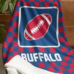 Buffalo football blanket: Bill sherpa weighted blanket