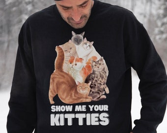 Cat Dad Sweatshirt, Funny Cat Lover Gift