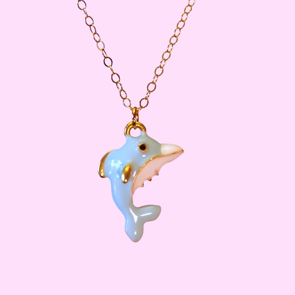 Dolphin Necklace, dolphin jewelry, miami, fish necklace, miami necklace, coastal cowgirl, dolphin lover, miami jewelry , animal necklace