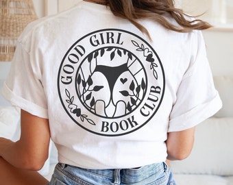 Chemise charbon, club de lecture Good Girl, produits dérivés livresques romantiques sombres, cadeau pour amoureux des livres