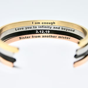 Secret Message | Name Jewelry | Friendship Jewelry | Custom Quote | Quote Bracelet | Your own Quote | Engraved | Handwritten jewelry