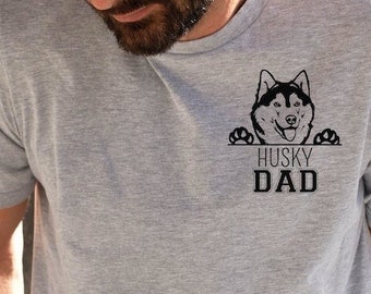 Husky Dad T-Shirt, Dog Lover Gift