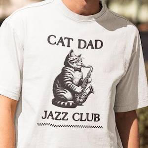 Cadeau muziekliefhebber, jazzcadeau, shirt kattenvader, jazzcadeau, cadeau kattenvader, jazzliefhebber, cadeau kattenvader, muzikant cadeau, kattencadeaus, voor papa, voor hem