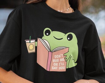 Buch Liebhaber Geschenk, Frosch Shirt, Bücherwurm Shirt, Buch Merch, Buch Liebhaber Shirt, Bibliothek Shirt, Lese Shirt, Leselehrer, Lese Shirt