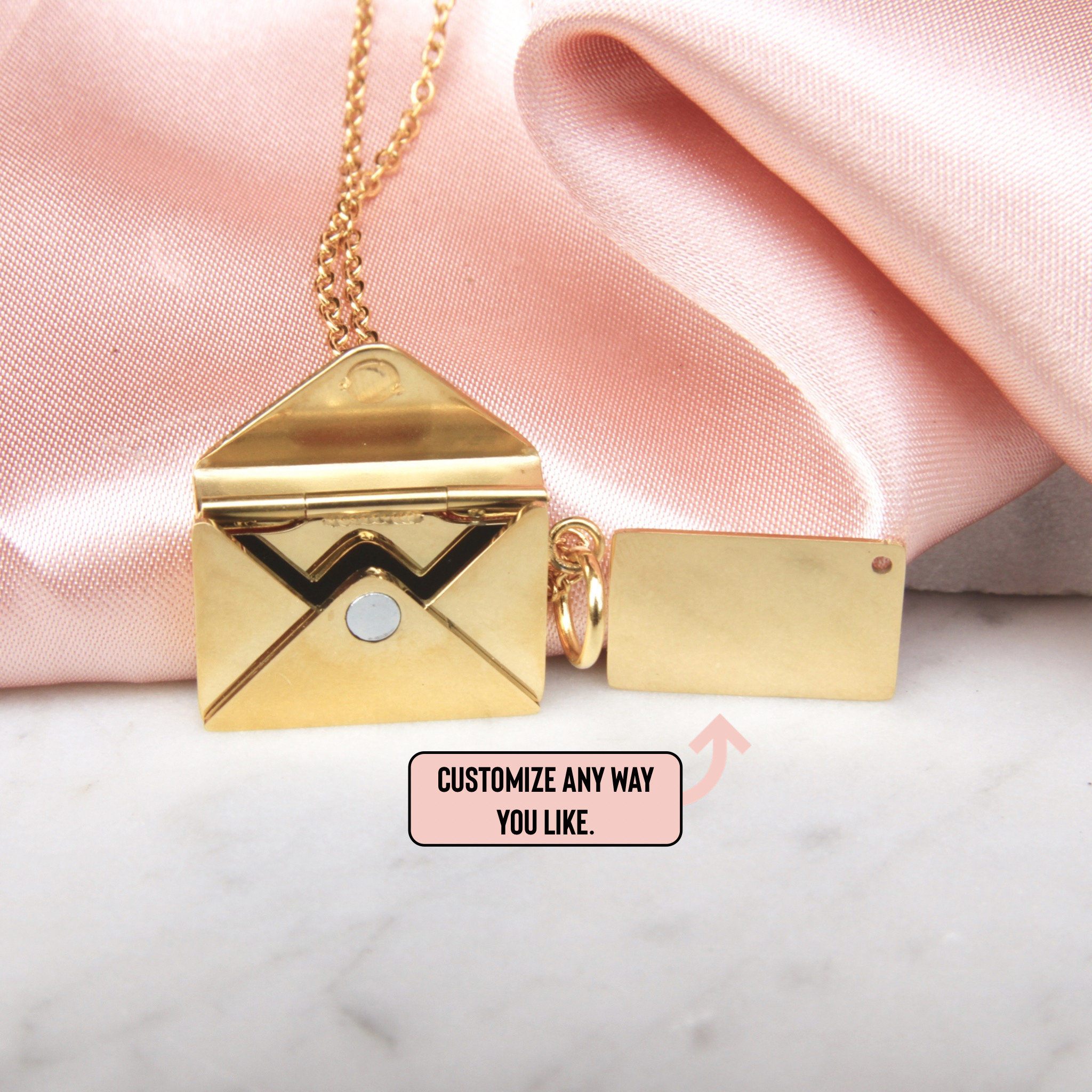 Envelope Locket | Necklace | Personalise Envelope Locket | Necklace | Personalise