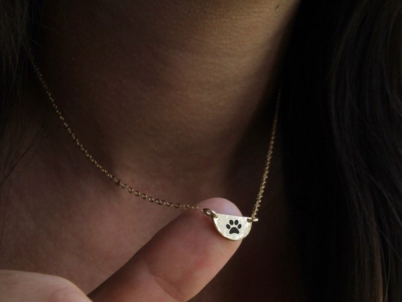 Etsy paw print necklace deals