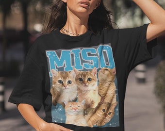 Cat Mom, Katzen Shirt nach Maß, Katzengeschenke, Katzenmama Geschenke, Katzenmama Shirt, 2000er Jahre, 90er Jahre, personalisiertes Haustier, 90er Jahre Shirt, Geschenke für Katzenliebhaber