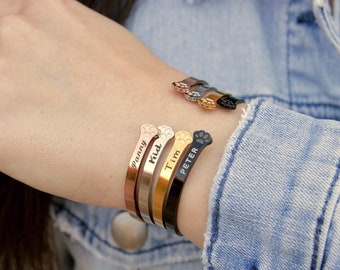Bracciale commemorativo personalizzato per animali domestici, polsino con impronta di zampa, regalo di cordoglio per la perdita