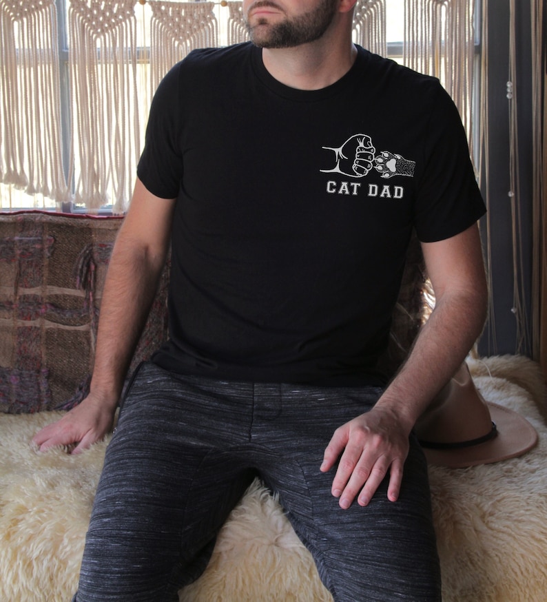 Cat Dad Gift, Cat Dad, Cat Lover Shirt, For Him, cat themed gifts, Gift for Cat Dad, Cat Dad Shirt, Cat Lover Gift Men, For Dad, Cat Gift Black Heather