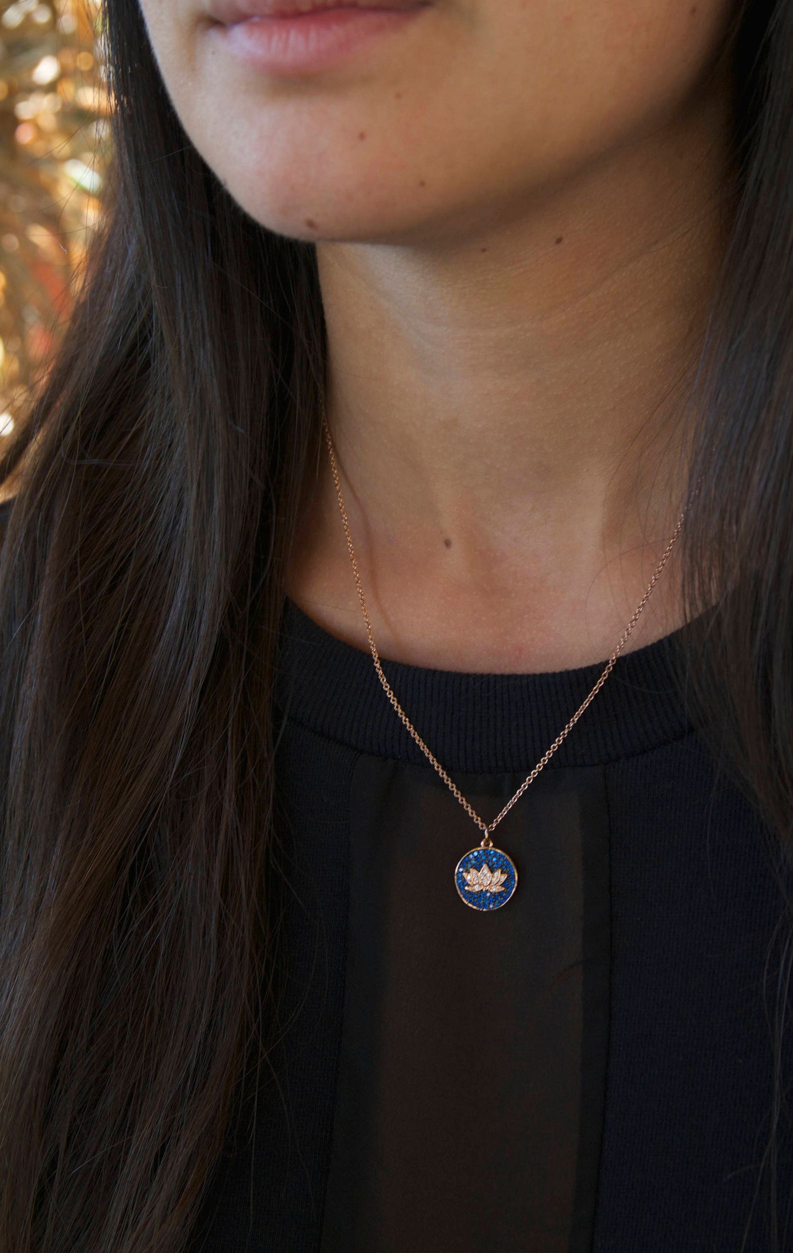 Rose Gold Lotus Flower Necklace Small Lotus Necklace Etsy