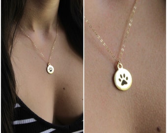 Paw Print Necklace | Dog Loss Gift Idea | Dog Lover Gift | Custom Dog Mom | Sorry for your Loss | Cat loss | Sympathy | Loss of Dog Jewelry