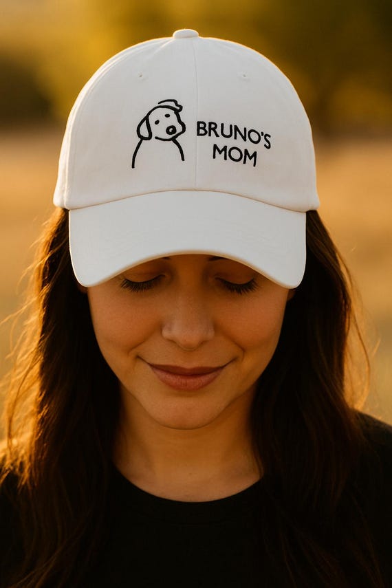 Personalized Dog Mom Hat, Embroidered Cotton Pet Owner Gift