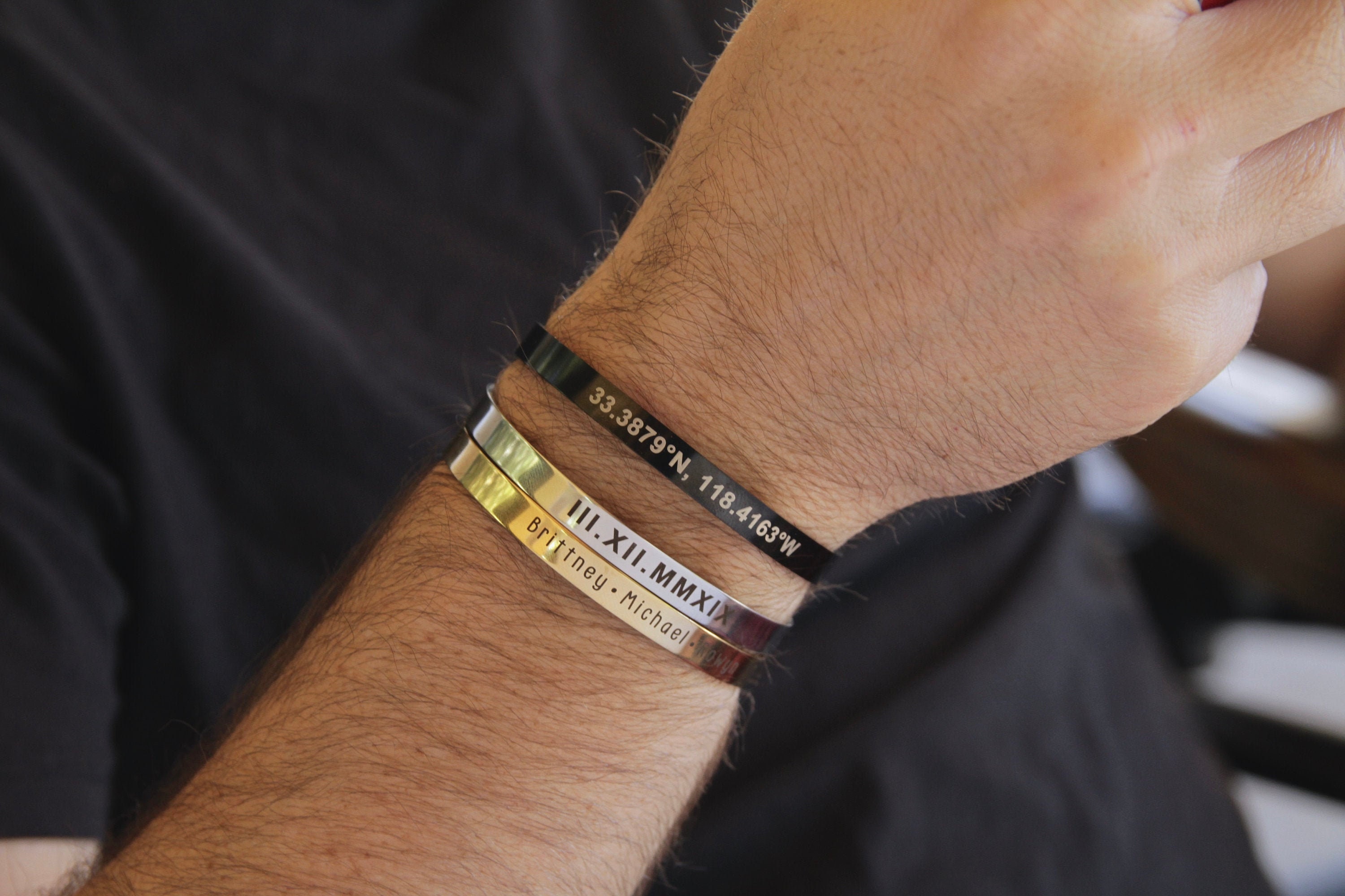 Custom Anniversary Gift for Husband Roman Numeral Bracelet Boyfriend Anniversary Gift Dates Personalized Valentine s Gift for Him