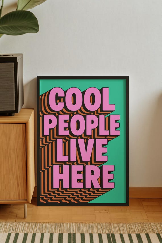 Dopamine decor, Wall Art, Home Decor, Funny Wall Art, dorm wall art, apartment decor, Wall decor, Bathroom wall art, living room, colorful