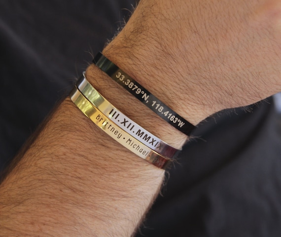 Roman numeral bracelet for him hotsell