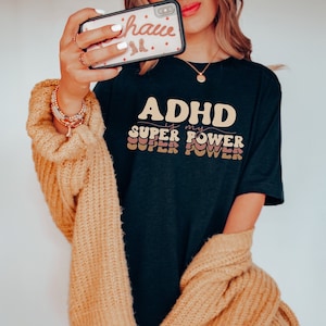 Camiseta &quot;El TDAH es mi superpoder&quot;, Camiseta de neurodiversidad