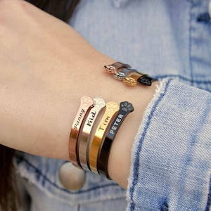 Personalized Gift | Gift for Her | Dog Mom | Personalized Bracelet | Gift for Mom | Gift for Sister | Dog Name Bracelet | Birthday Gift