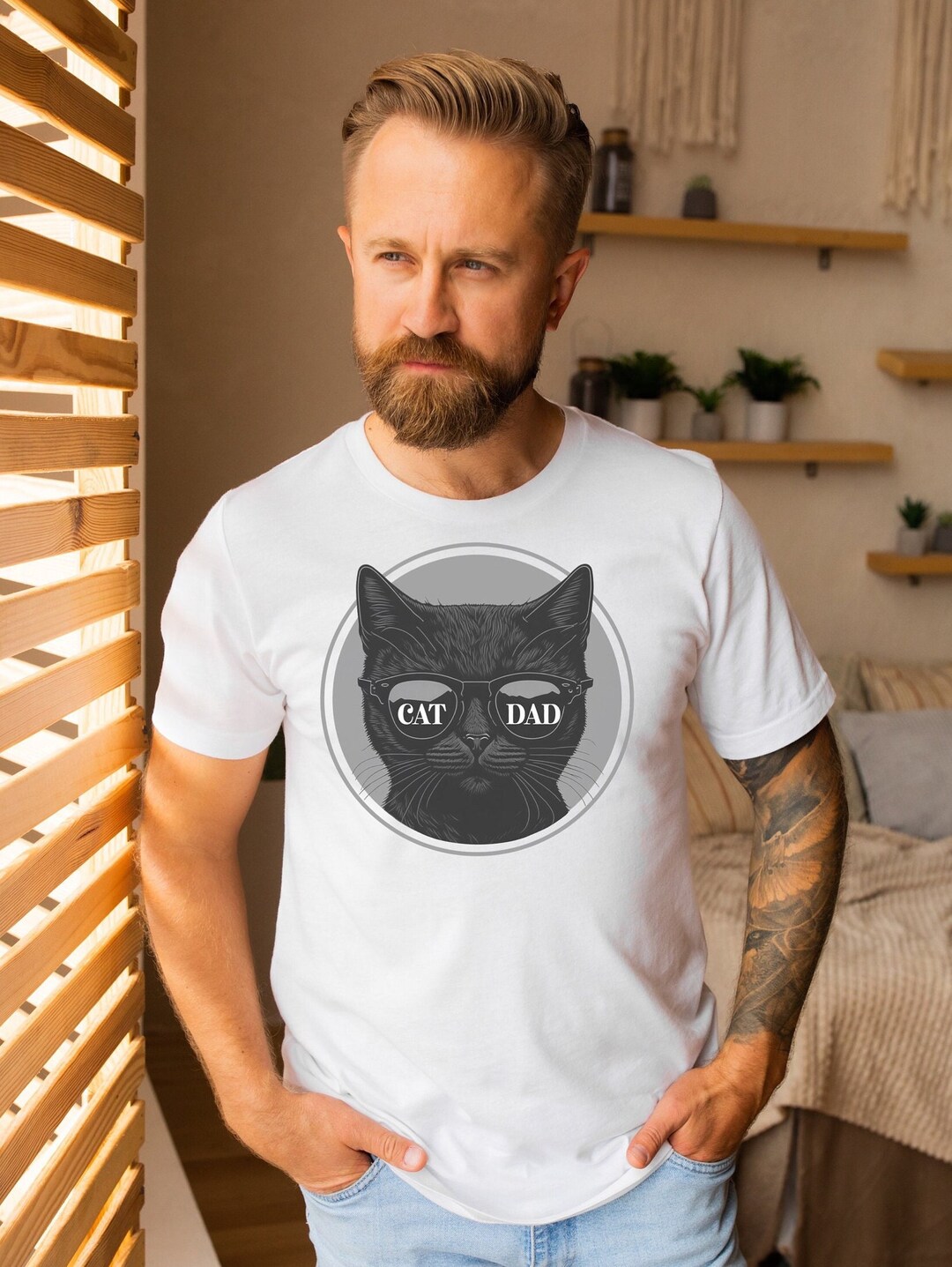Cat Dad Gift, Cat Dad, Cat Lover Shirt, for Him, Cat Themed Gifts, Gift for Cat Dad, Cat Dad