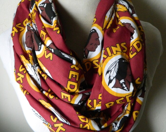 Washington Redskins Cotton Infinity Scarf Etsy