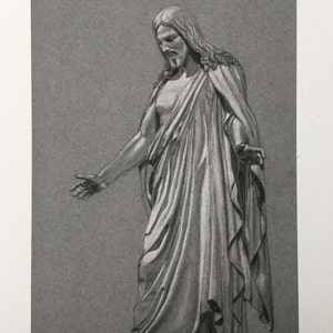 Christ Drawing Art Print - LDS Art - Christus - Etsy