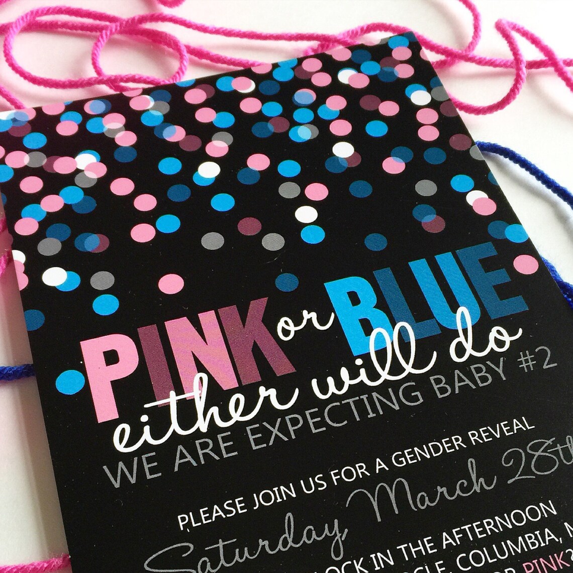 Gender Reveal Pink & Blue Confetti Gender Reveal Party Etsy